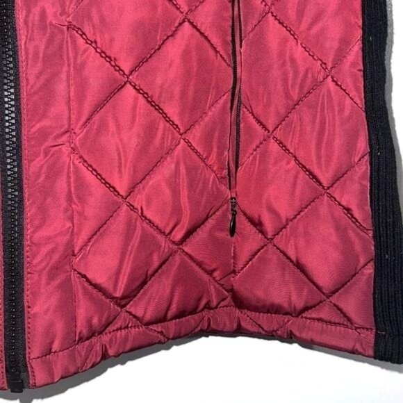 Andrew Marc Womens Quilted Burgundy Zip-Up Vest M Polyester & Spandex - Picture 7 of 9